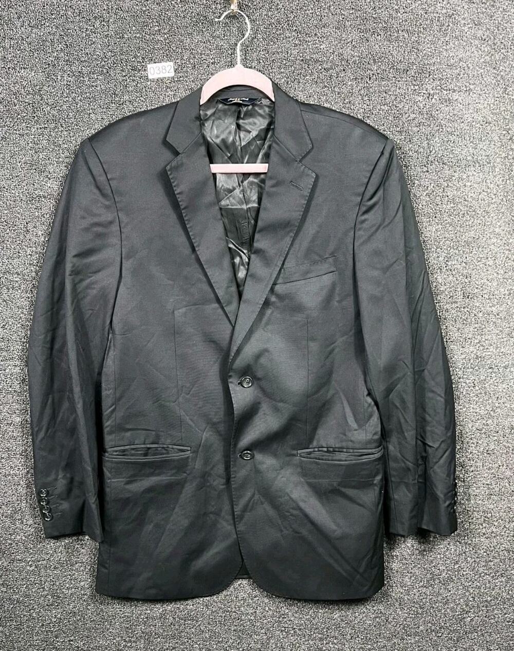 Joseph & Feiss 100% Wool Sport Coat Blazer Jacket 2 Buttons Mens 41L Black *READ